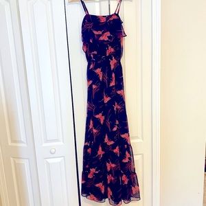 Butterfly Express Chiffon Maxi Dress